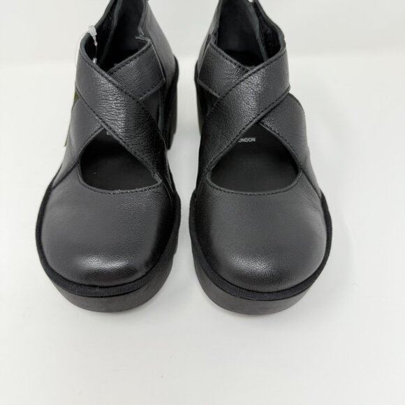 New Fly London Togo Loafer Black Leather Sz 37 - Picture 10 of 13